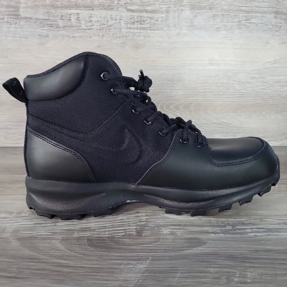Nike Shoes Nike Manoa Water Resistant Leather Boots Triple Black Men Sz 9 Womens Sz 5 Poshmark